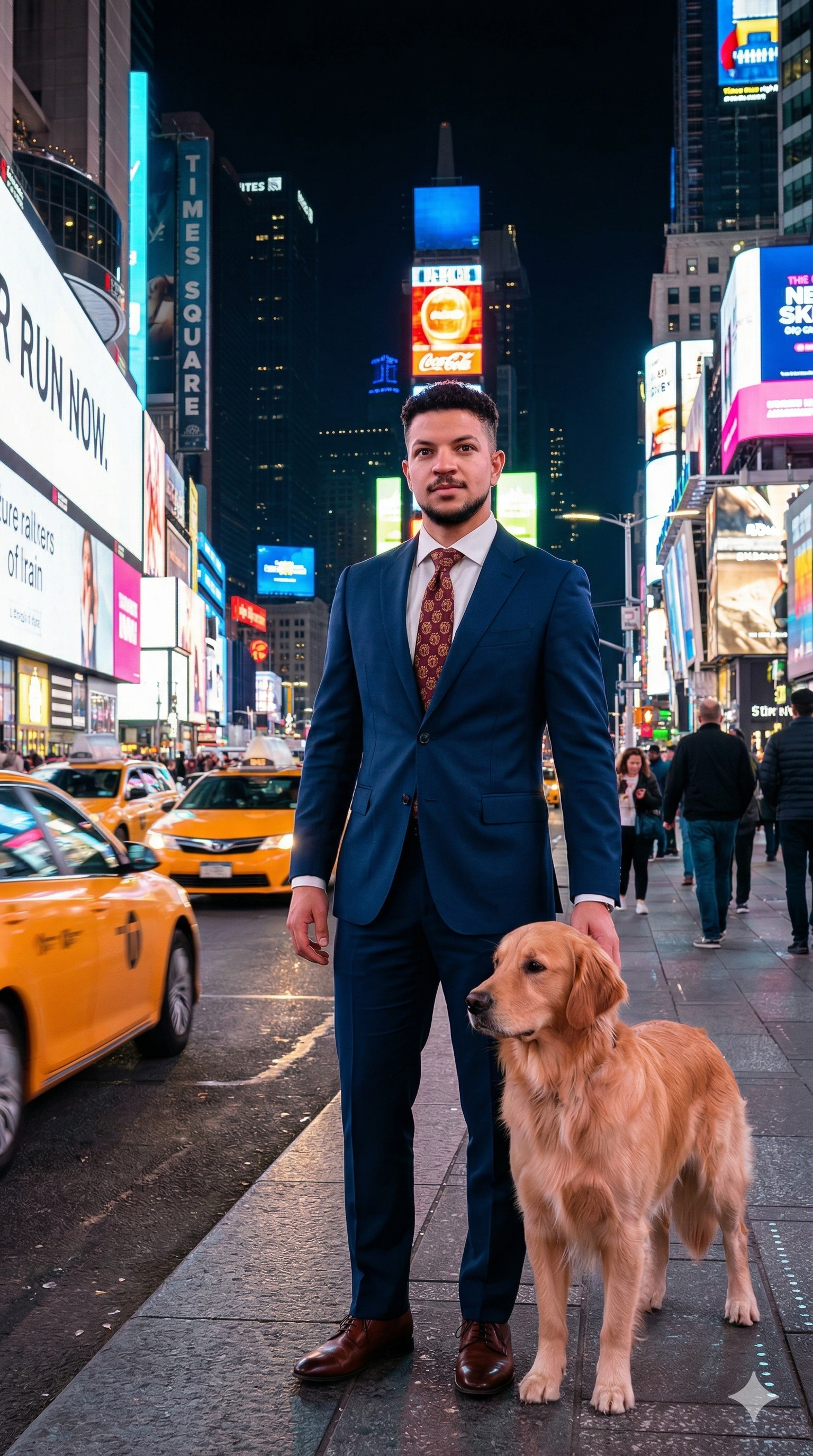 Times Square Golden Retriever