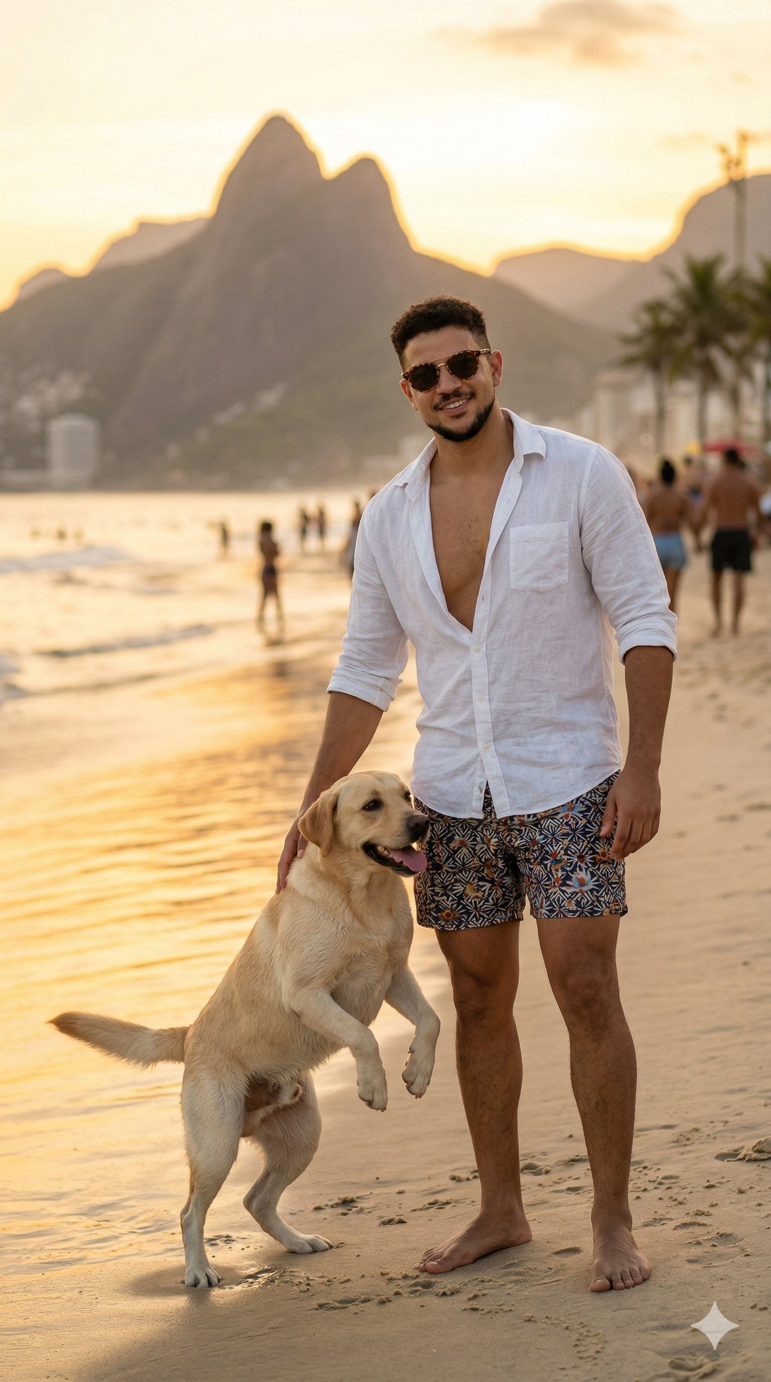 Copacabana beach Labrador Retriever