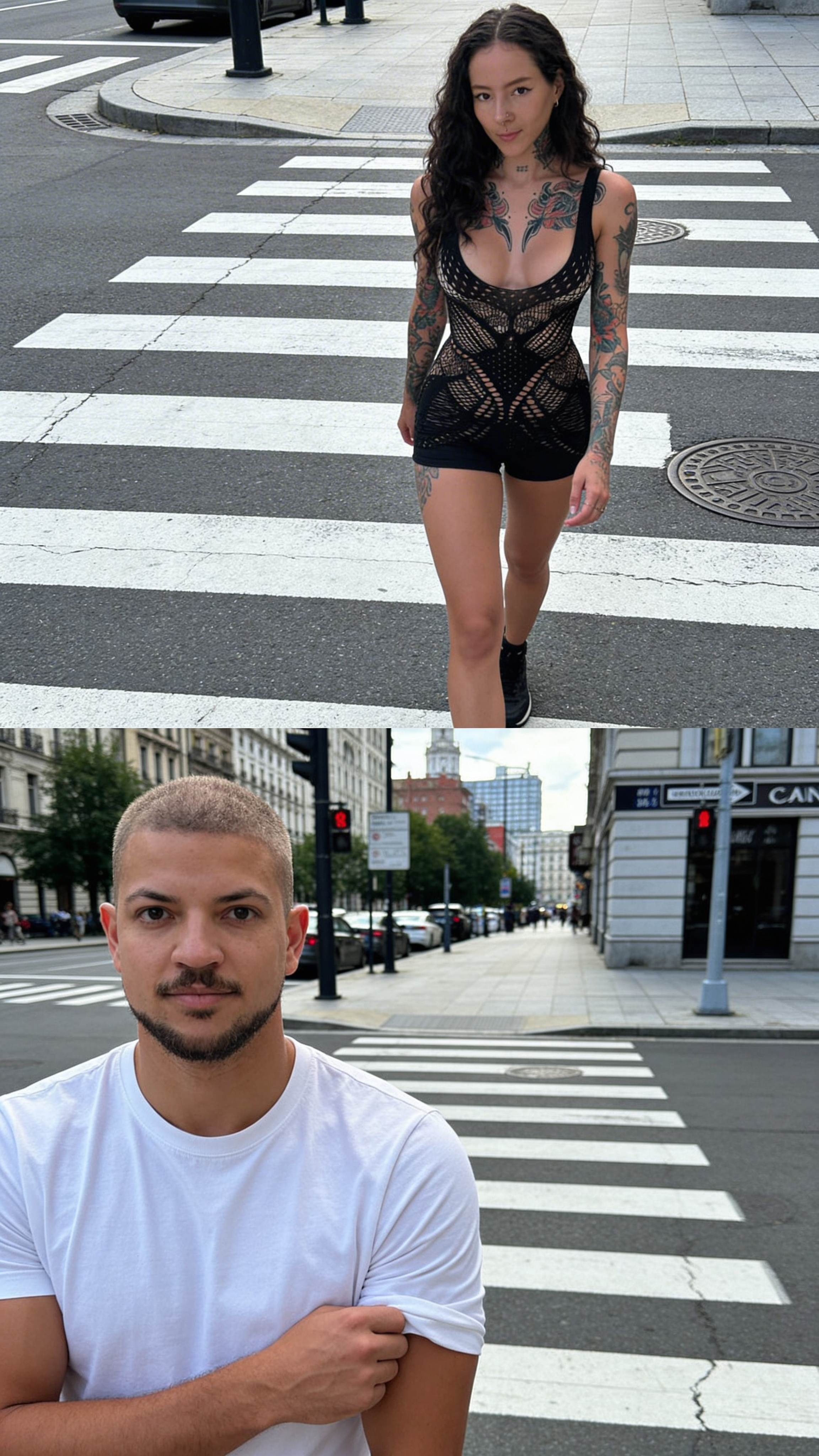 Crossing the street