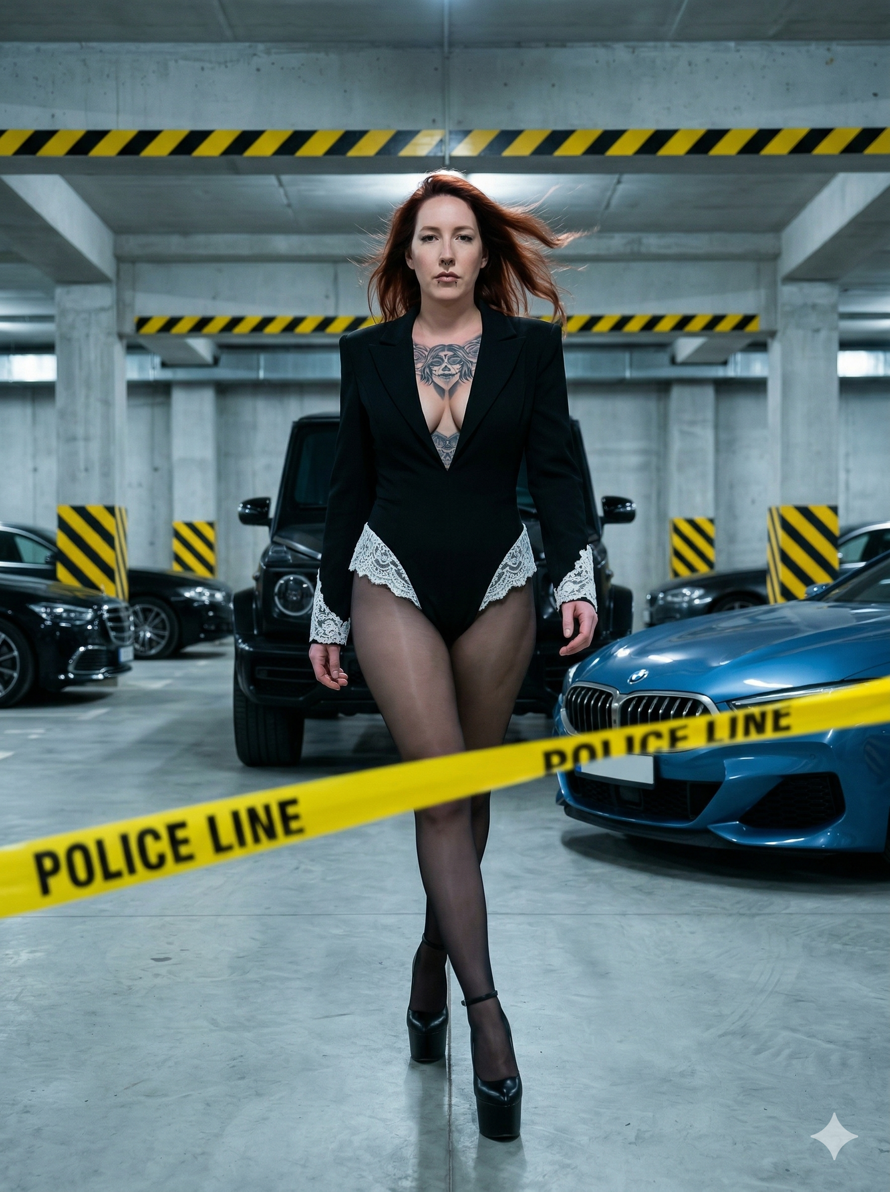 Runway shooting in the parking garage