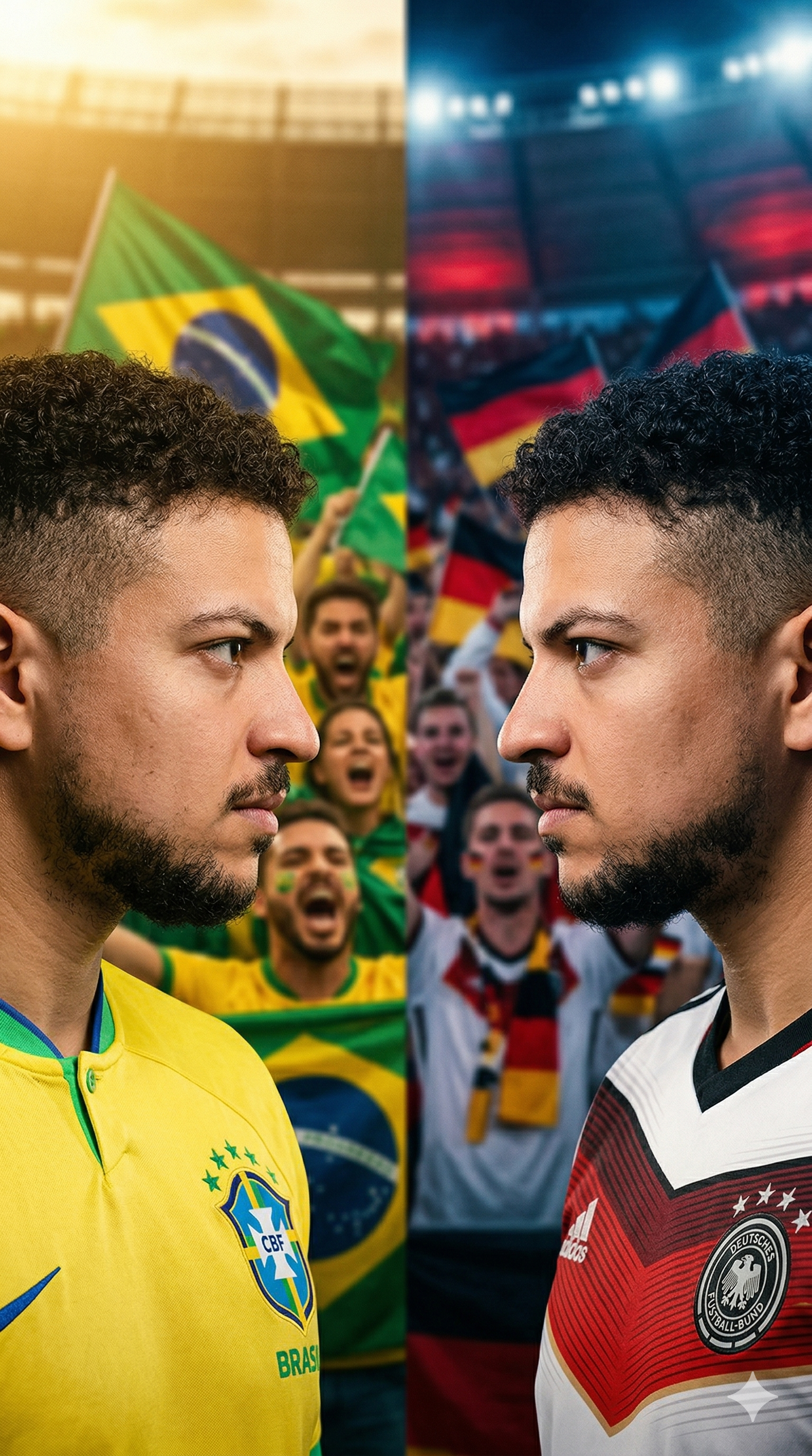Brazil vs Germany: Split Screen
