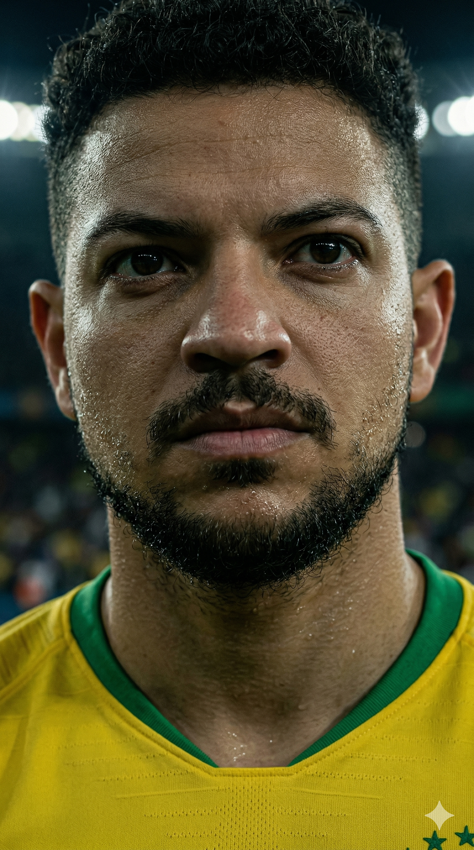 Portrait of Brazilian football player