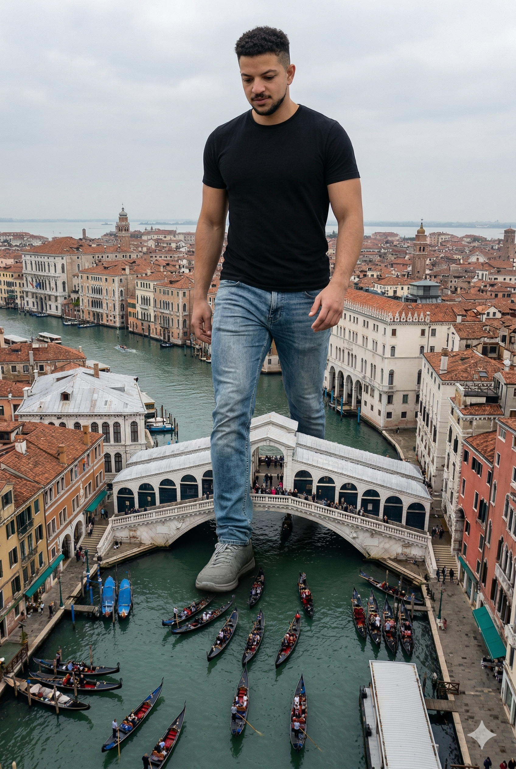 Giant Walking Through Venice