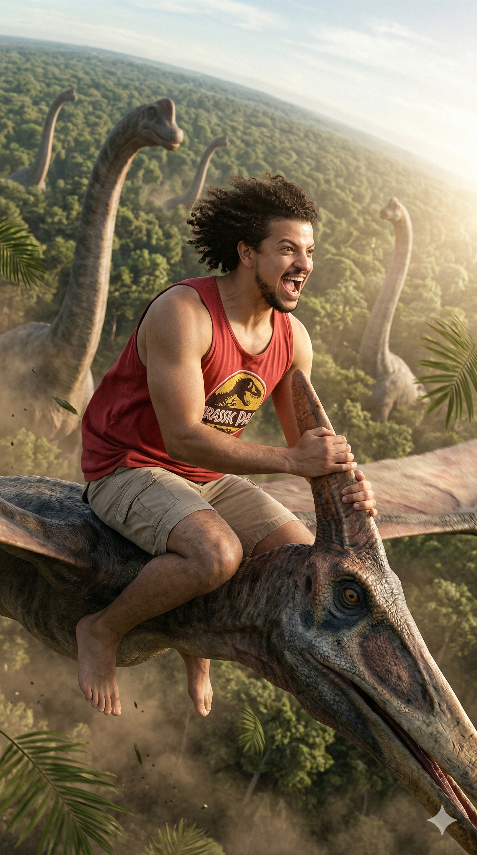 Man Riding Pterosaur Cinematic