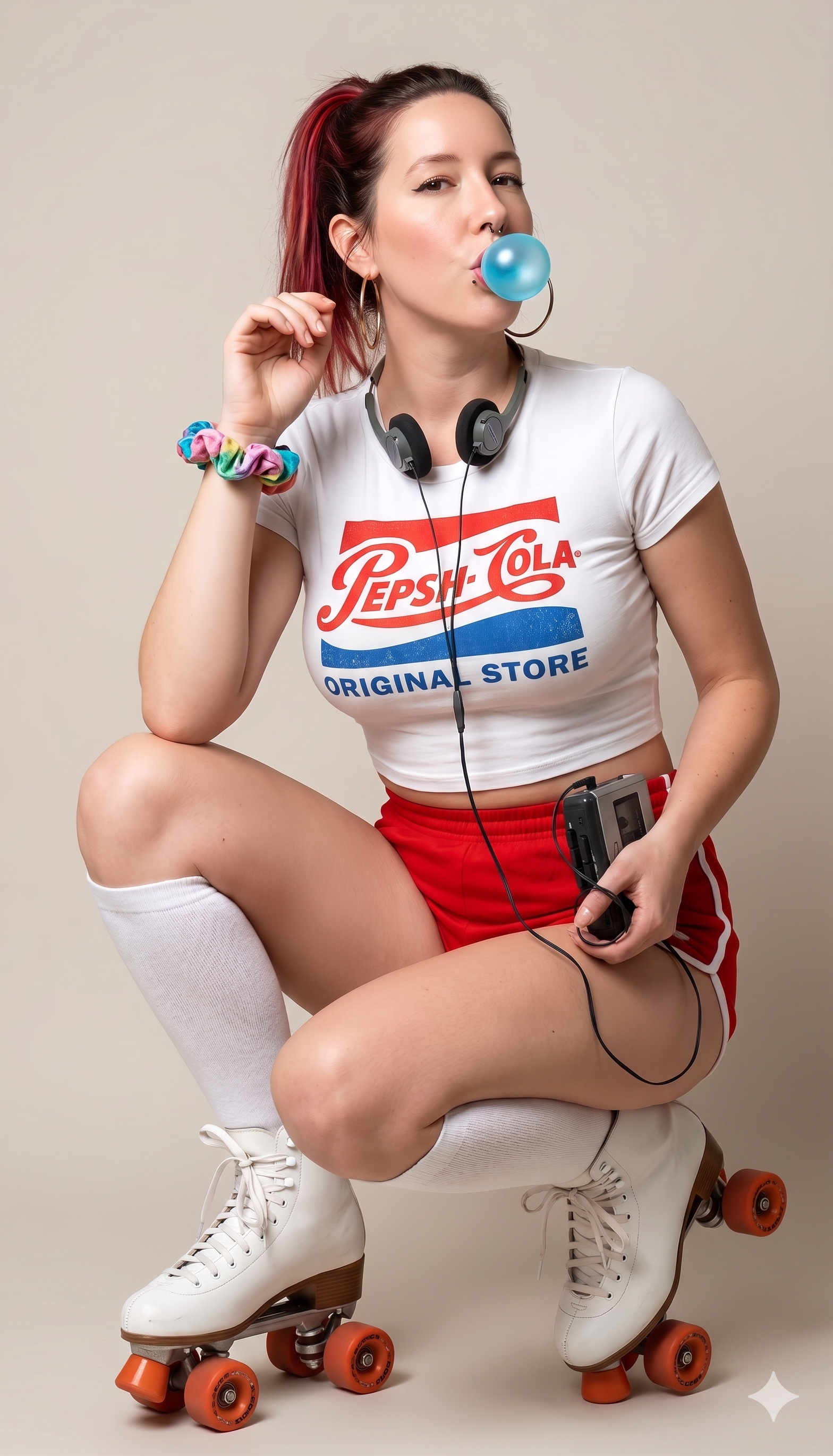White roller skates